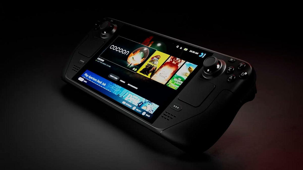 A Steam Deck in action A Steam Deck in action