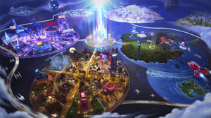 Key art promoting Disney and Epic Games' partnership