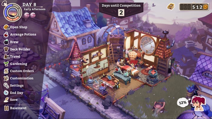 bird's eye view of a fantasy potion shop bird's eye view of a fantasy potion shop