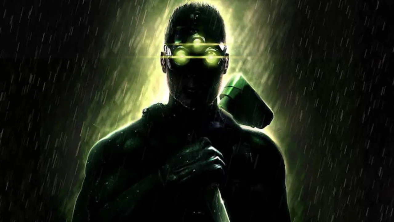 Key art of Splinter Cell showing the protagonist covered in shadows Key art of Splinter Cell showing the protagonist covered in shadows