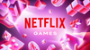 The Netflix Games logo on a stylised background filled with video game iconography The Netflix Games logo on a stylised background filled with video game iconography