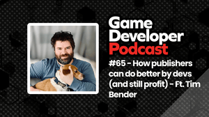A photo of Hooded Horse CEO Tim Bender next to the Game Developer logo. A photo of Hooded Horse CEO Tim Bender next to the Game Developer logo.