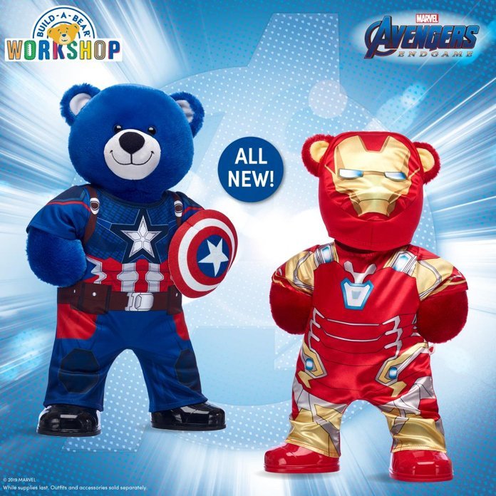 Build a Bear Captain America Avengers Bear Plush Toy 15" 