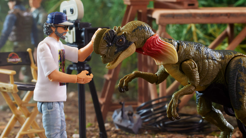 Figure of Steven Spielberg on the set of Jurassic Park Figure of Steven Spielberg on the set of Jurassic Park