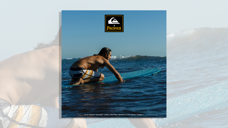 Promotional image for Pacifico x Quiksilver. Promotional image for Pacifico x Quiksilver.