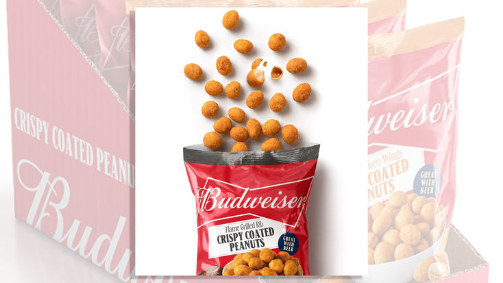Flame Grilled Rib Budweiser peanuts. Flame Grilled Rib Budweiser peanuts.