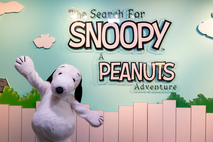 "The Search for Snoopy: A Peanuts Adventure." "The Search for Snoopy: A Peanuts Adventure."