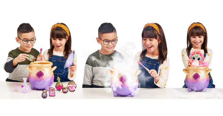 Children playing with the Magic Mixies toys Children playing with the Magic Mixies toys