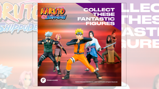 The “Naruto Shippuden” figurine collection.