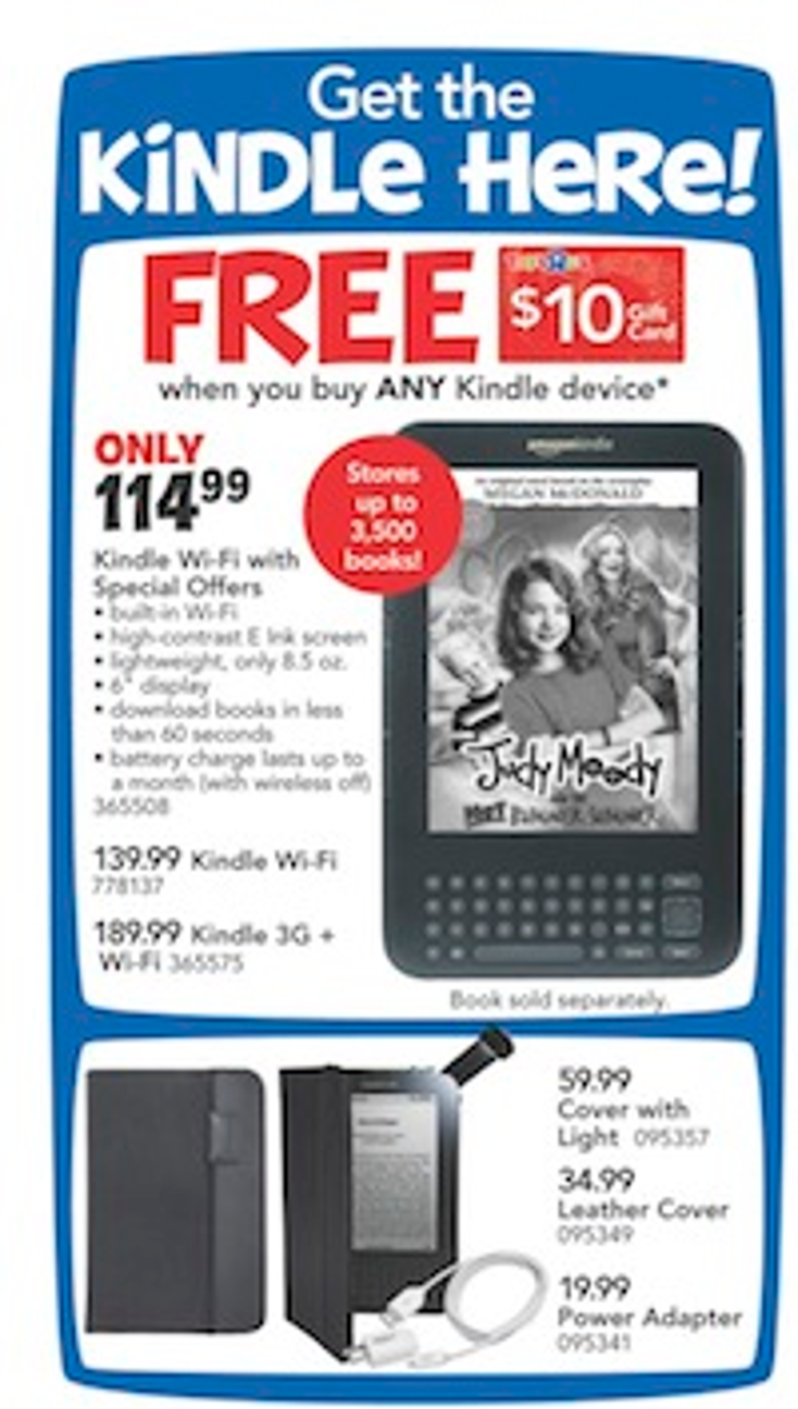Toys 'R' Us to Sell Amazon Kindle Toys 'R' Us to Sell Amazon Kindle