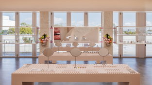 Brick & mortar Glossier store in Miami, Florida.