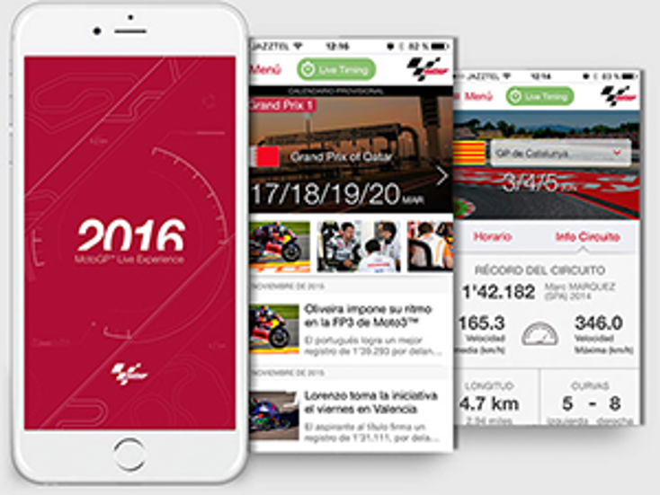 Moto GP Races with New App