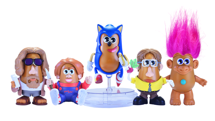 (From L to R): The Dude from “The Big Lebowski,” Chucky, Sonic the Hedgehog, Dwight Schrute and a Good Luck Troll.