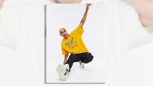 Model wearing a T-shirt from the Forever 21 and Tapout collaboration.