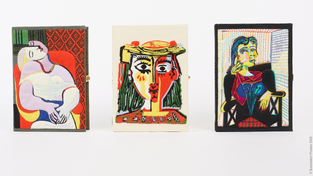 (From L to R): “Le rêve,” “Tête de femme avec un chapeau à pompons” and “Portrait de Dora Maar.”