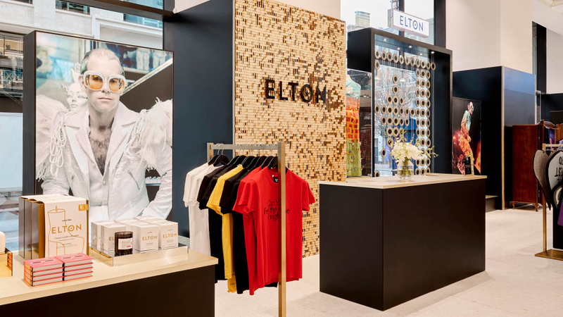 The Elton John pop-up in Selfridges. 