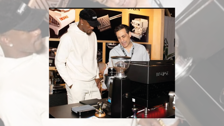 Jimmy Butler making Bigface Coffee