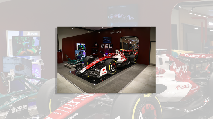 F1 car on display at Selfridges.