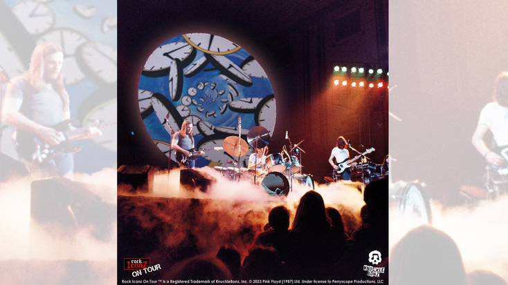 "Time" being shown on screen during a Pink Floyd concert. 