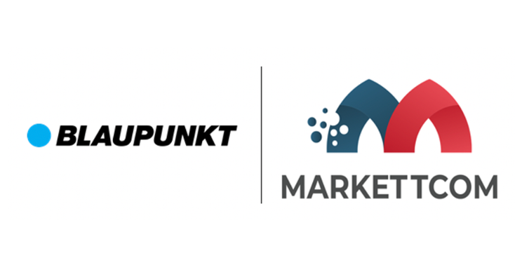 The Blaupunkt logo alongside the Markettcom logo