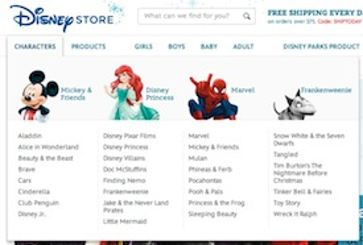 Disney Store Debuts New Site