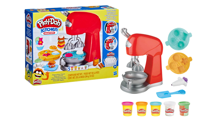 A Play-Doh Kitchen Creations Magical Mixer Playset.