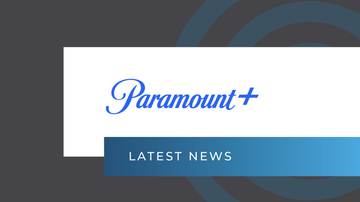 Paramount+ logo. Paramount+ logo.