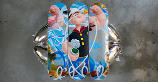 A Popeye Skateboard deck