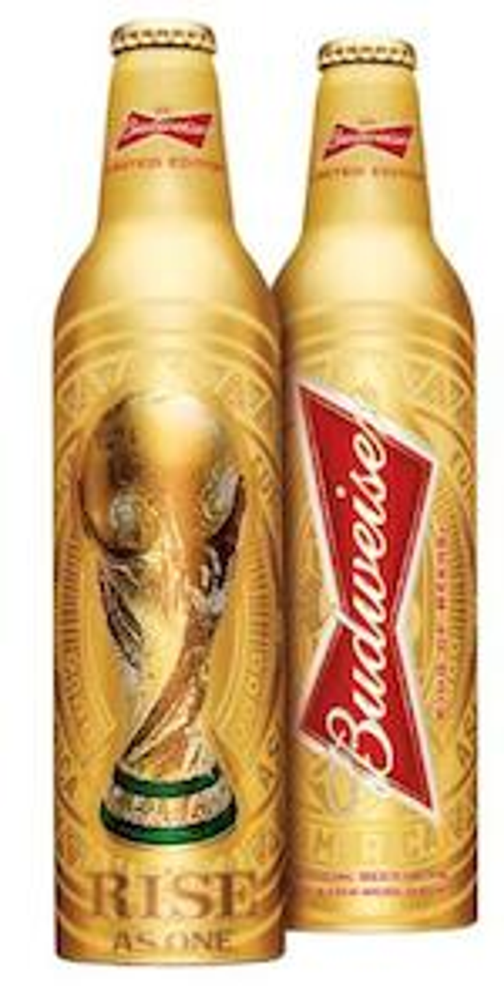 Budweiser Unveils World Cup Bottle Budweiser Unveils World Cup Bottle