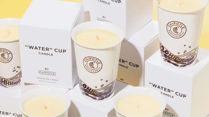 The "water" cup candle. The "water" cup candle.