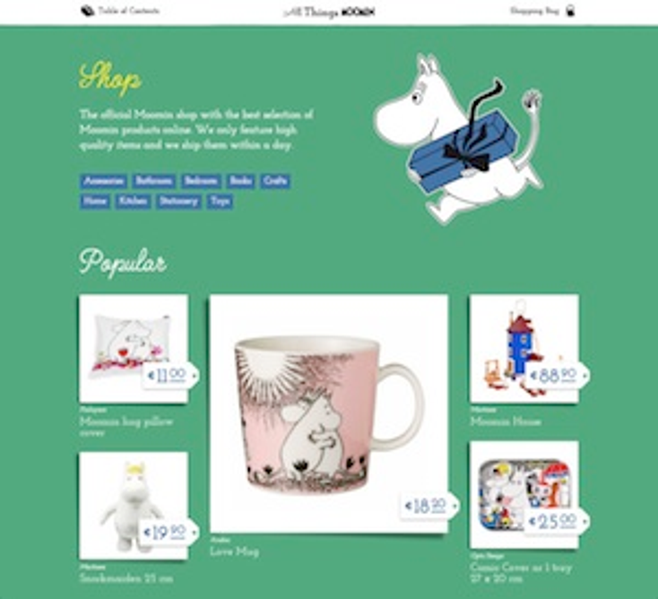 Moomin Gets E-Shop, Finnish Stamp Moomin Gets E-Shop, Finnish Stamp