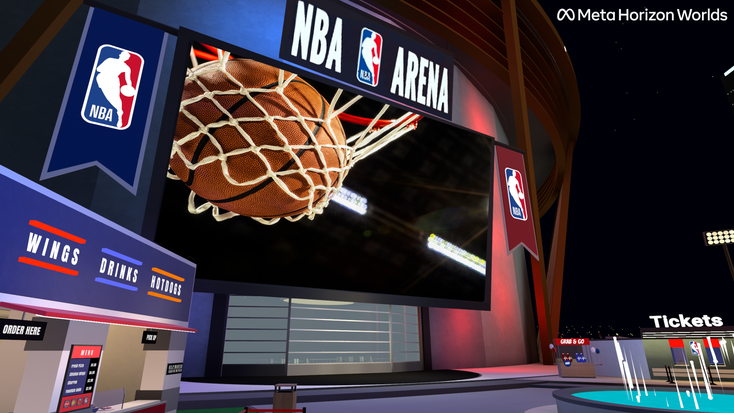 The Meta NBA arena. 