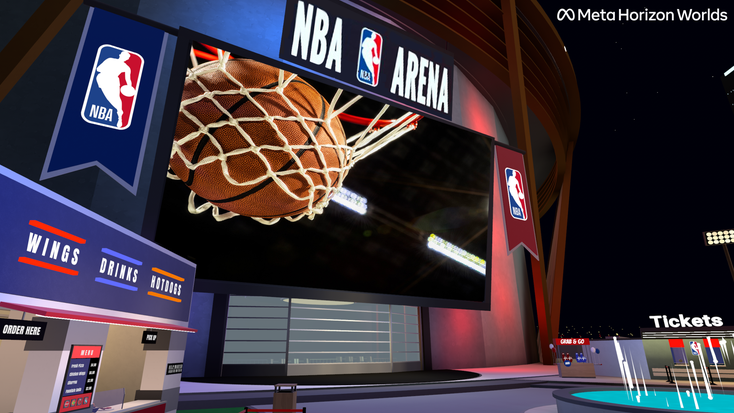 The Meta NBA arena. The Meta NBA arena.