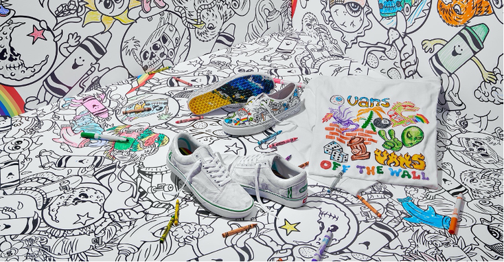 The Crayola and Vans collaboration, featuring a tote bag and shoes