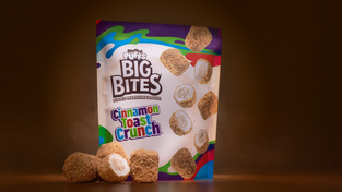 Stuffed Puffs Big Bites Cinnamon Toast Crunch Filled Marshmallows.