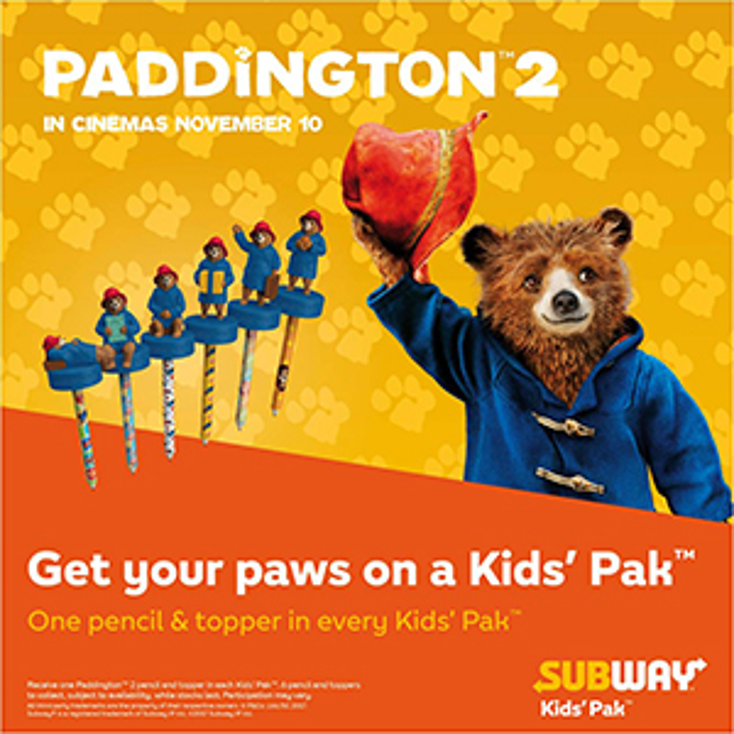 Subway Unveils U.K. Paddington Campaign Subway Unveils U.K. Paddington Campaign