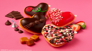 The complete Hershey's x Krispy Kreme valentines day collection. 