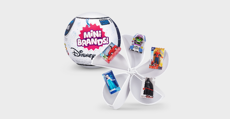Disney Minis, which include Darth Vader, Spider-Man, Elsa from "Frozen", and Buzz Lightyear