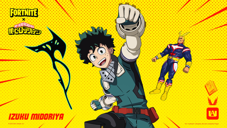 Izuku Midoriya, as featured in "Fortnite." Izuku Midoriya, as featured in "Fortnite."
