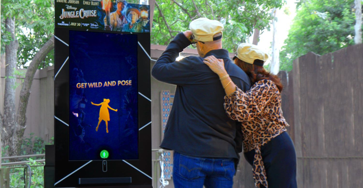 A "Jungle Cruise" interactive movie poster. A "Jungle Cruise" interactive movie poster.