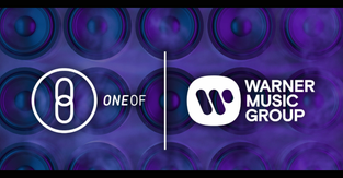 The Warner Music Group logo alongside the OneOf logo