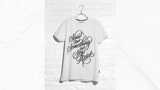 T-shirt reading "Stand for Something or Step Aside."