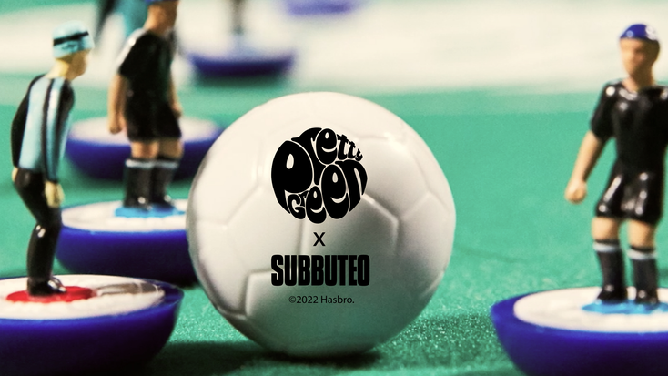 Promotional image for Subbuteo x Pretty Green.