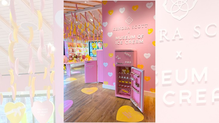 South Congress Back Room at the Museum of Ice Cream featuring Kendra Scott decor. South Congress Back Room at the Museum of Ice Cream featuring Kendra Scott decor.