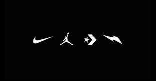 The Nike logo, Jordan logo, Converse logo and RTFKT logo. Nike owns the Jordan, Converse and RTFKT brands,