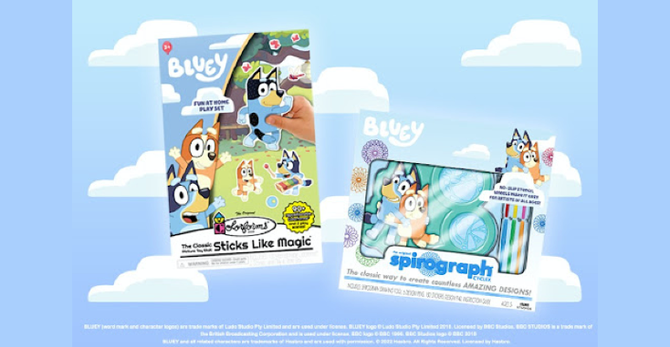 Packaging of both of the new Bluey toys. Packaging of both of the new Bluey toys.