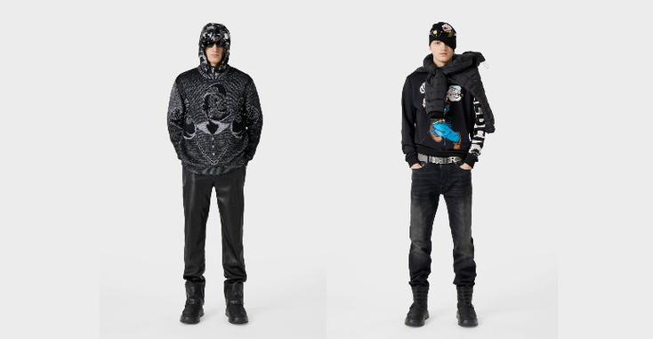 Models wearing clothing from Iceberg's new collection featuring Popeye Models wearing clothing from Iceberg's new collection featuring Popeye