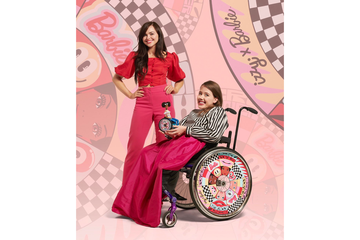 Barbie, Izzy Wheels Collab for Custom Wheelchair Accessories Barbie, Izzy Wheels Collab for Custom Wheelchair Accessories