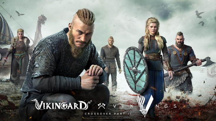 Promotional image for the second “Vikings” crossover in “Vikingard.”