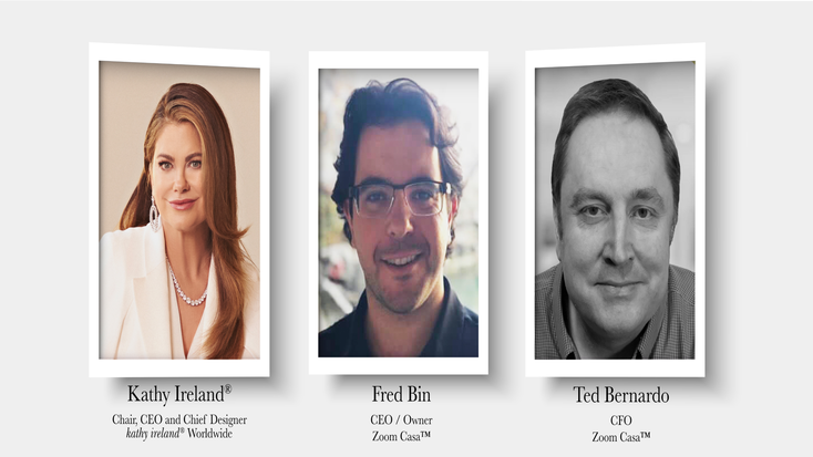 Kathy Ireland, Fred Bin and Ted Bernardo. Kathy Ireland, Fred Bin and Ted Bernardo.